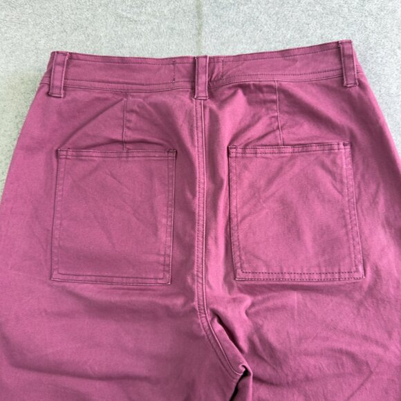 Stoic Women’s Size 6 High‑Rise Burgundy Utility Pants 98% Cotton Stretch Pockets - Picture 5 of 14